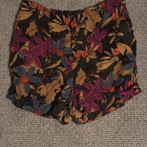 FARM Rio High Waist Tropical Print Shorts - Black, Pink, Blue, Yellow